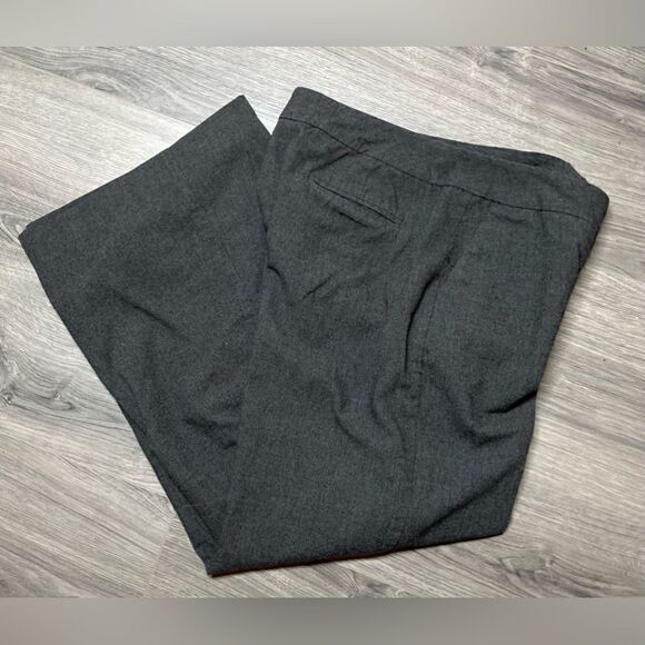 🔥❤️🔥 Isaac Mizrahi Charcoal Gray Wool Dress Slacks Straight Leg Women’s … - Picture 5 of 8